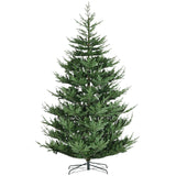 HOMCOM 9 Foot Artificial Christmas Tree, Pine Hinged Xmas Tree with 1939 Realistic Branches, Steel Base, Auto Open, Green HOMCOM