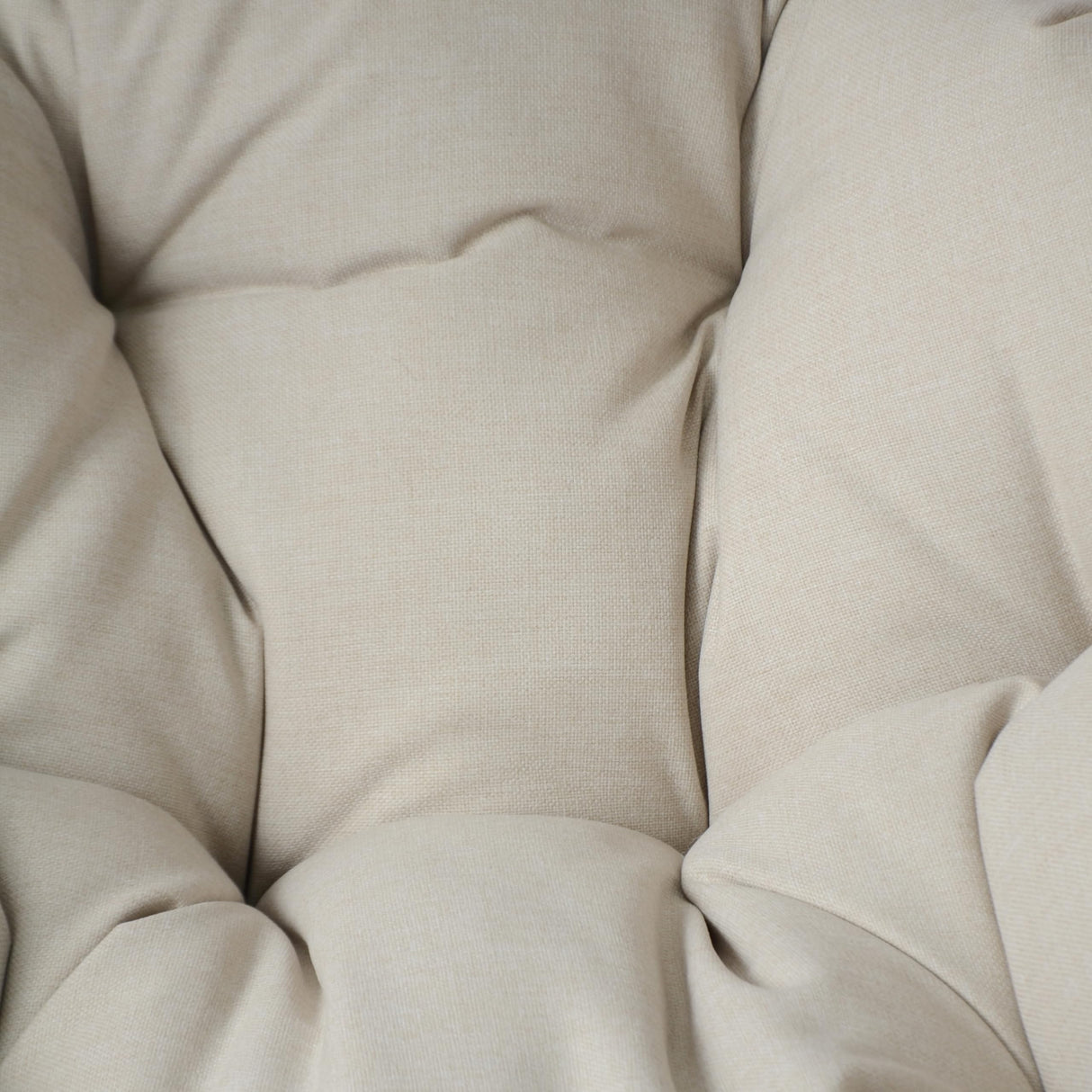 Merax Outdoor Patio Wicker Swivel Egg Chair with Beige Cushion, Outdoor Rattan Basket Egg Chair for Garden, Lawn, Bedroom, Brown+Beige Merax