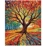 Tree of Life Paint by Numbers Kit for Adults Beginner Fall Tree Adult Paint by Number Kits On Canvas Adults' Paint-by-Number Kits DIY Oil Painting Kits for Gifts Home Wall Decor 16x20 Inch Lovepefe