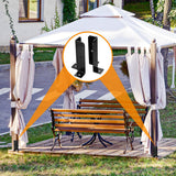 Deck Post Anchor, 4 Pcs Adjustable Post Base Brackets, Heavy Duty Wood Fence Pergola Post Brackets, Reversible Half Column Post Anchor Base Brackets Fit 1.5x1.5,2x2,2x4,4x4 Post, Deck Mailbox(Model B) Xingwenhao