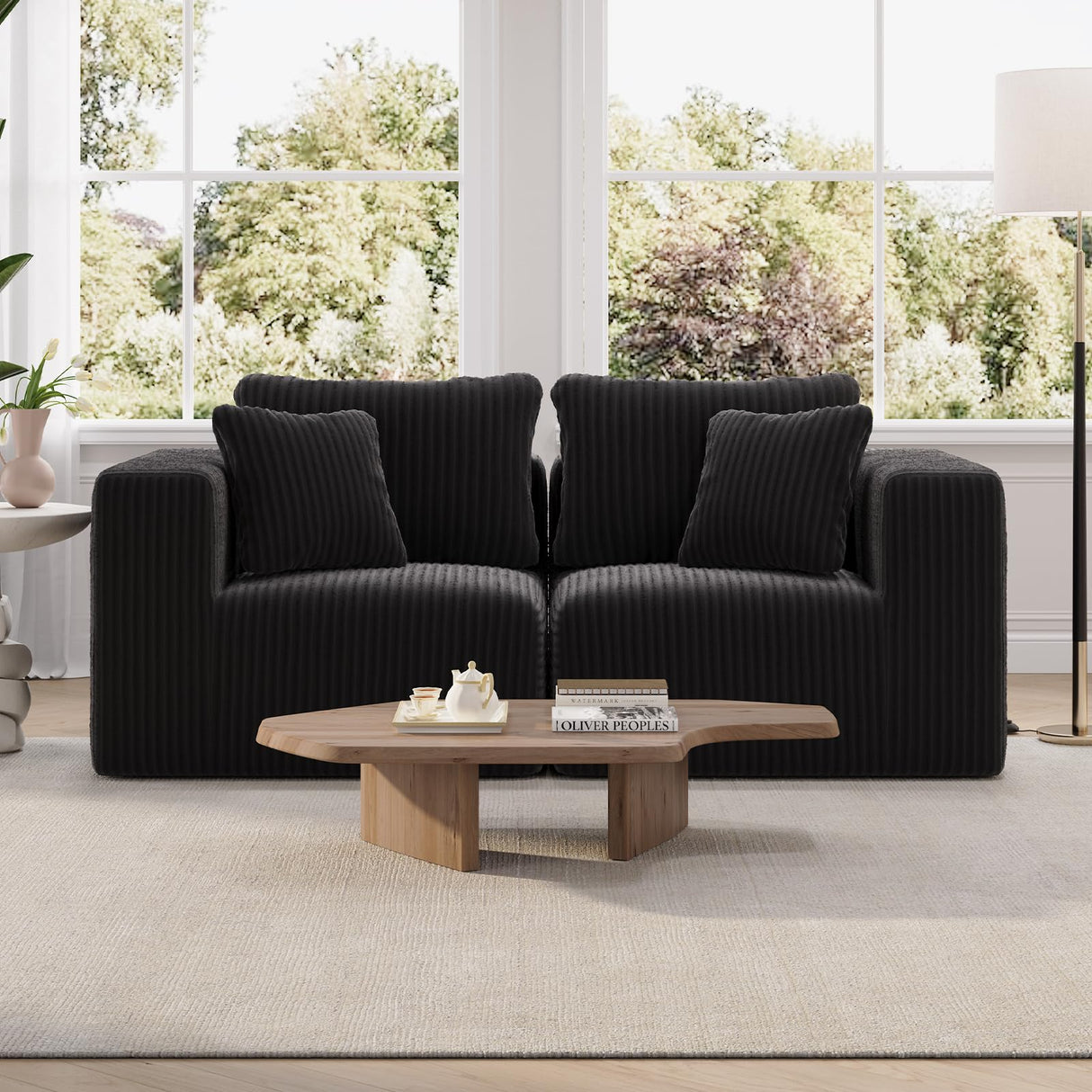 Novilla 70.8" Modular Sectional Sofa, Modern Cloud Sectional Couch with Smarts Coil™ Support, Upholstered Boneless Couch for Living Room Apartments Bedroom, No Assembly Required (Loveseat) Novilla