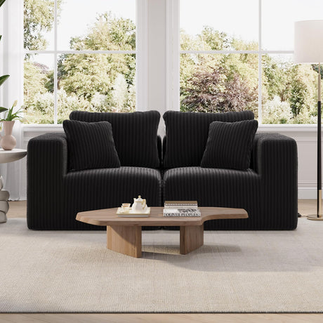 Novilla 70.8" Modular Sectional Sofa, Modern Cloud Sectional Couch with Smarts Coil™ Support, Upholstered Boneless Couch for Living Room Apartments Bedroom, No Assembly Required (Loveseat) Novilla