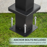 LVUYOYO Louvered Pergola 10' x 13', Outdoor Pergola with Adjustable Roof, Aluminum Frame Pergola with Curtains and Netting, Hardtop Metal Gazebo for Patio, Backyard, Garden, Deck (Black) LVUYOYO