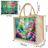 BAYUNOE Mandala Handbag Handmade Diamond Art Painting Purses with 2Pcs Replaceable Canvas Pattern DIY Shoulder Makeup Bag for Women Art Craft Gift-Plant BAYUNOE