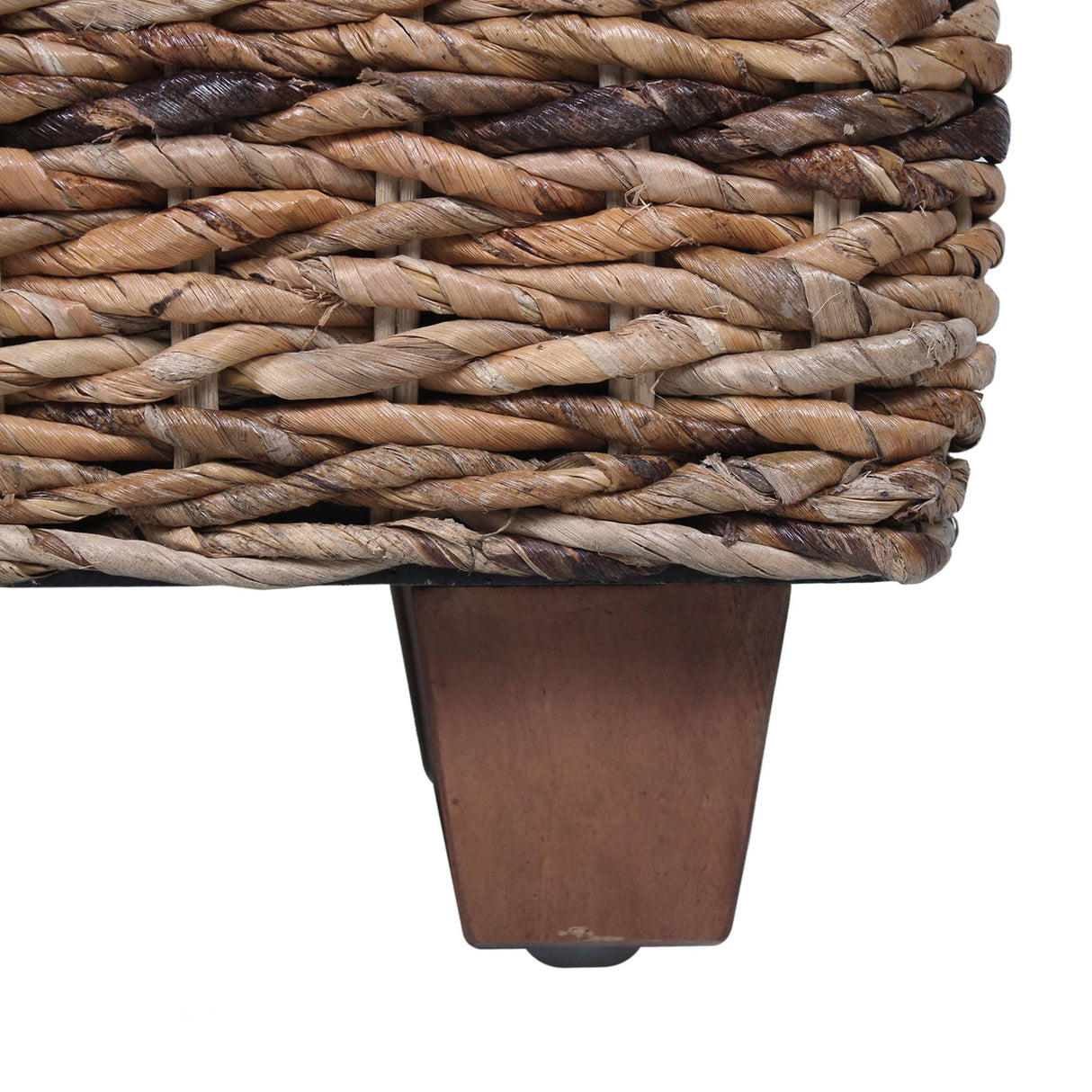 East at Main Woven Rattan Storage Coastal Coffee Table - Handwoven Natural Brown Rattan, Hidden Storage, Solid Wood Frame, 37x20x18 Inches (Natural) East at Main