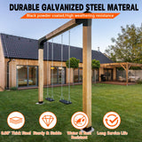 ITeVe.GD Pergola DIY Bracket Kits,2-Way "L" Shaped Corner Brackets for 4" x 4"(Actual:3.5" x 3.5") Lumber for Outdoor Pergola,Proch,Log Cabin W/Hardware - 1Pack ITeVe.GD
