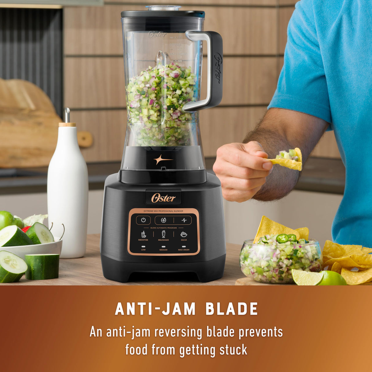 Oster Extreme Mix Blender, 1500 Watt High Speed Blender with 10-Point Blade, 64 oz. Kitchen Blender with Auto Programs Oster