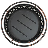 Sunnydaze 36-Inch Bronze Crossweave Wood-Burning Fire Pit - Includes Spark Screen, Fireplace Poker, and Round Cover Sunnydaze