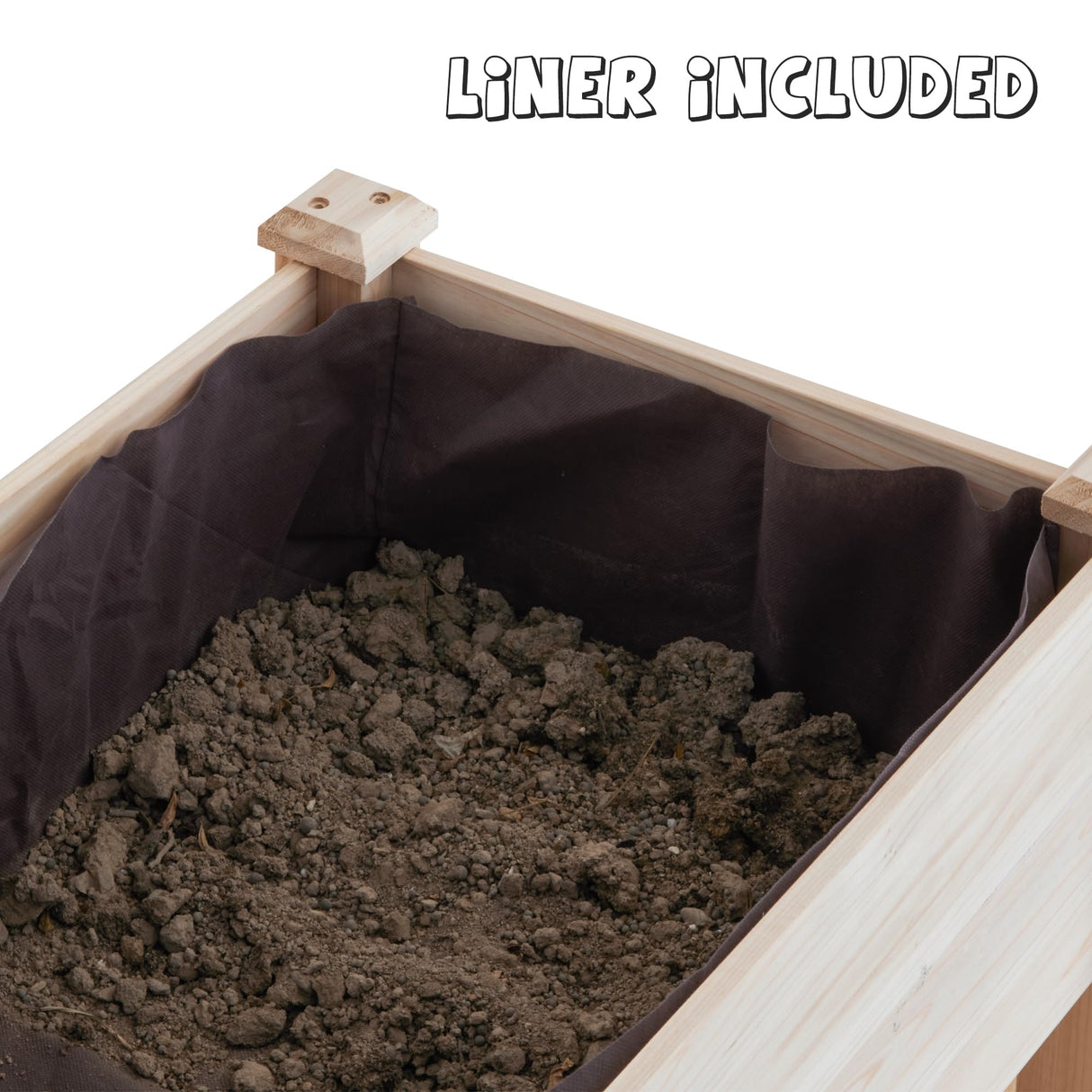 GHWIE Raised Garden Bed with Legs Elevated Wood Planter Box for Planting Vegetables Flowers Garden Patio Balcony garden beds outdoor with Liner GHWIE