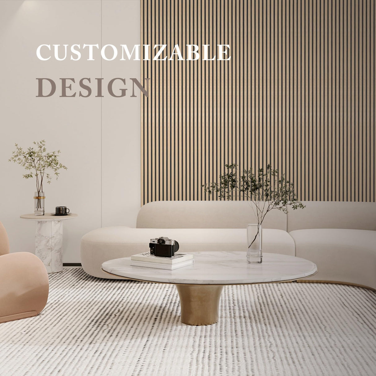 MSXTE Wood Slat Wall Panels,2-Pack 94.48"x 11.02"x 0.82" Each,Wood Panels for Wall,Wooden Wall Panels for Interior Wall Decor,3D Wood Wall Paneling with Solid Wood Veneer (Natural Oak) MSXTE