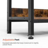 VASAGLE Bookshelf, Cube Shelf, Console Table, TV Stand with 6 Storage Cubes, for Office, Living Room, Bedroom, 13 x 47.2 x 31.5 Inches Industrial Design, Rustic Brown and Black ULLS104B01 VASAGLE