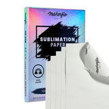Makerflo Sublimation Paper 100 Sheets 8.5 x 11”, Heat Transfer Sublimation For Tumblers T-Shirts Phone Case Mugs, Printable Stickers Gifting Christmas DIY Enthusiast makerflo