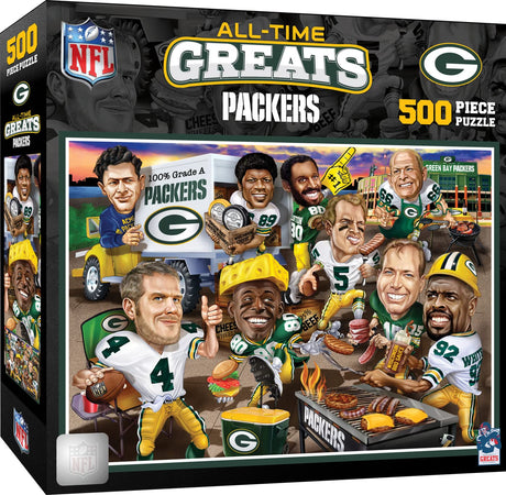 MasterPieces 500 Piece Sports Jigsaw Puzzle for Adults - NFL Green Bay Packers All-Time Greats - 15x21 Masterpieces
