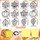 Renbuzhu 40PCS Fall Crafts Bulk: Leaves Pumpkins Paper Suncatchers DIY Kit for Autumn Thanksgiving Activities Decorations, Window Stained Glass Effect Art Supplies(Black Frame) Renbuzhu