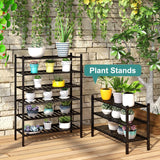 3-Tier Black Bamboo Shoe Rack for Entryway, Stackable | Foldable | Natural, Shoe Shelf Storage Organizer for Hallway Closet, Free Standing Shoe Racks for Indoor Outdoor viewcare