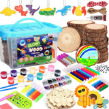 MAPVOLUT Wooden Painting Crafts Kit - Glow-in-The-Dark, Christmas Art & Craft Supplies for Kids Boy Girl Ages 8+ Christmas Birthday Party Gifts for Kids Boys Girls 8+ Years Old MAPVOLUT