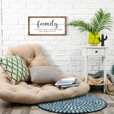 MODE HOME Family Sign for Home Decor, Farmhouse Family Wall Decor with Wood Frame for Wall, Kitchen, Living Room, Bathroom, Bedroom MODE HOME