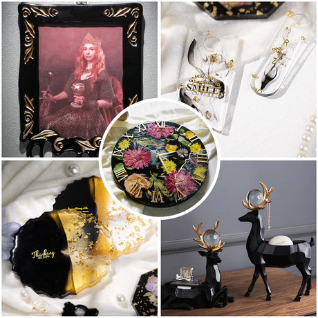 LET'S RESIN 1 Gallon Epoxy Resin Kit with Black Epoxy Resin Pigment Paste,100ml High Concentrated Epoxy Resin Color Pigment for Resin Art LET'S RESIN