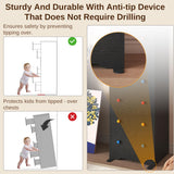 LIKIMIO Tall Skinny Dresser, 6 Drawer Dresser Tall with Colorful Handles, Chest of Drawers for Bedroom, 51.5" H Modern Wooden Storage Cabinet with Metal Sliding Rail, Black LIKIMIO