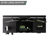 Klobel 71" x 30" Gaming Standing Desk, 4-Leg Electric Height Adjustable, Sit to Stand Desk with LED Light and Locking Wheels, Flip-Top Design, Ergonomic Computer Desk, Carbon Fiber Texture Klobel