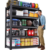 RPGHJJ 72" H Garage Shelving Units Garage Storage Shelves 5T Metal Shelf Heavy Duty Shelving Unit Adjutable Industrial Utility Shelf Storage Rack for Warehouse, Basement,72" H*36" W*16" D RPGHJJ