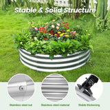 Land Guard Galvanized Raised Garden Bed Kit, Galvanized Planter Raised Garden Boxes Outdoor, Round Large Metal Raised Garden Beds for Vegetables …… Land Guard