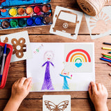 Junkin 20 Pcs Stencil for Painting Stencil Reusable DIY Drawing Template Motivational Art for Crafts Home Decor on Wood, Canvas, Paper, Fabric, Walls, Furniture(Peace and Love) Junkin