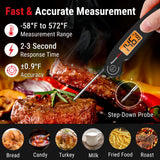 ThermoPro TP605 Instant Read Meat Thermometer Digital for Cooking, Waterproof Food Thermometer with Backlight & Calibration, Digital Probe Cooking Thermometer for Kitchen, Outdoor Grilling and BBQ ThermoPro
