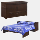 NIGHT & DAY Cube Pre-Assembled Cabinet Murphy Bed (Dark Chocolate) Night & Day Furniture