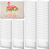 Eccliy 70 Pieces Sublimation Blank Canvas Makeup Bags Bulk Blank DIY Heat Transfer Cosmetic Makeup Bags Canvas Pen Case Pencil Bags Clear Sublimation Blank Pouch with Zipper(White,4.33 x 7.09 Inch) Eccliy