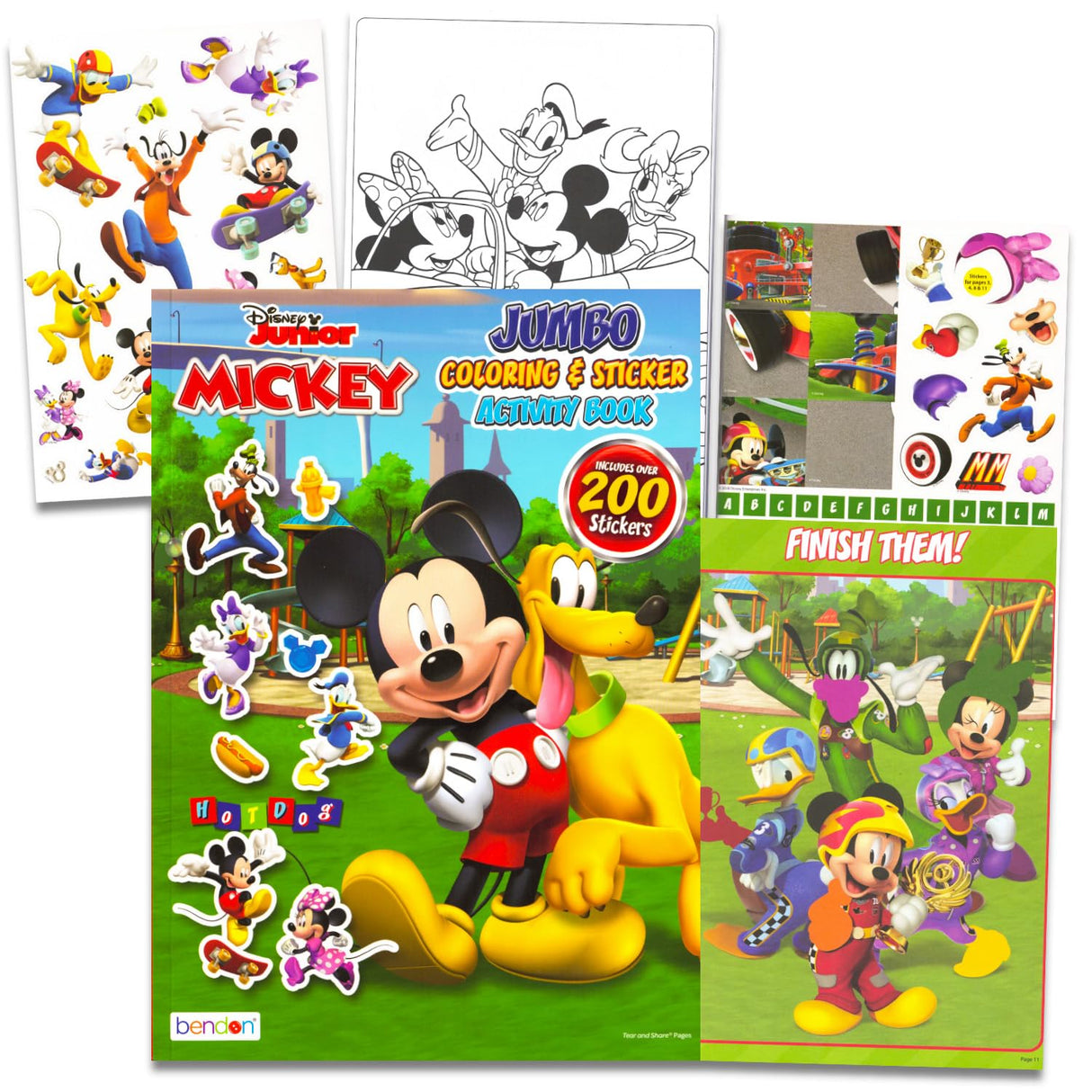 Mickey Mouse Coloring Books for Kids Ages 2-4 - Bundle with Mickey Activity Book with 200+ Stickers Plus Mickey Coloring Pages, More | Mickey Activity Book Toddler Disney