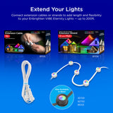 Enbrighten Vibe Eternity Permanent Outdoor Lights for House, 100ft, 72 RGBWIC LEDs, Close Spacing, 33lm, Color Changing, Christmas, Eave Lighting, Smart App, Works with Alexa, Google Home, 81103 Enbrighten