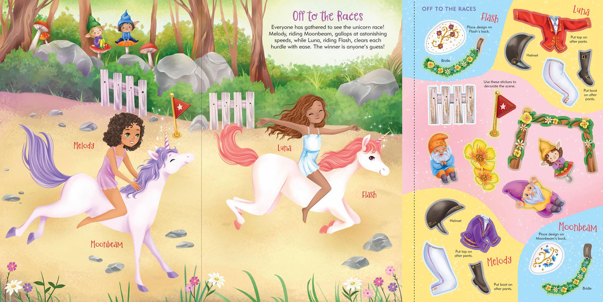Unicorns Sticker Doll Dress-Up Book PETER PAUPER PRESS
