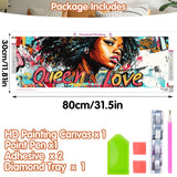 SKRYUIE 5D Large Diamond Painting Kits African Women - DIY Diamond Art Kits for Adults, Full Round Drill - Crystal Embroidery Cross Stitch - Craft for Wall & Office Decor - 12x30 inch / 30x80 cm SKRYUIE