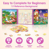 SYNARRY Princess Fairy Party Magnetic Puzzles for Toddlers 3-5 Girls, 36 Pieces Travel Puzzles for Kids Ages 4-6, Airplane Car Road Trip Activities Games Toys for 3 4 5 6 Year Old Girls Birthday Gifts SYNARRY