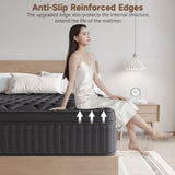 VERHOPE Queen Mattress, 14 Inch Queen Medium Firm Hybrid Mattress in a Box, Individual Pocket Spring for Pressure Relief & Motion Isolation, Reinforced Edge Support, CertiPUR-US Certified VERHOPE