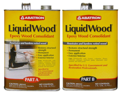 Abatron LiquidWood 2 Gallon Kit 2 Part Structural Epoxy Wood Hardener and Consolidant Resin. Abatron