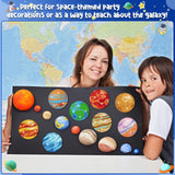 Saysurey 16 Pcs Diamond Art Magnet Kits Diamond Painting Refrigerator Magnets DIY for Adults Crafts Painting Stickers Kits for Gifts Home Decor (Planet) Saysurey