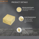 Exotic Wood Zone Pack of 2 Poplar Wood Blanks for Bowls | Hardwood Bowl Blanks | Unfinished, Kiln-Dried, Sustainable Hardwood for Handcrafted Decorative Bowls & Functional Pieces (6" x 6" x 2") Exotic Wood Zone