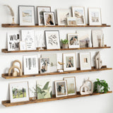 Floating Picture Ledge Shelves for Wall Set of 4, 72 Inch Wall Shelves with Lip Long Large Nursery Book Shelf for Toys Storage Kids Bookshelf Wall Mounted Living Room Bedroom Decor Frames FLYJOE