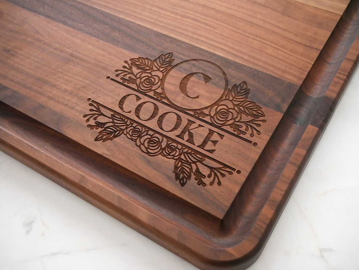 Extra Large Personalized Butcher Block Cutting Board - Extra Large Wooden Personalized Cutting Board Custom Engraved - Personalized Wedding Gift for Maison Custom