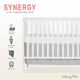 Dream On Me Synergy 5-In-1 Convertible Crib In White, Greenguard Gold Certified Dream On Me