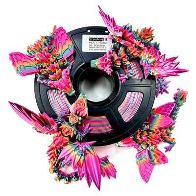 Stronghero3D PLA 3D Printer Filament 1.75mm,Candy Silk Rainbow,Multi Color,Net Weight 1kg(2.2lbs) Accuracy +/-0.05mm
