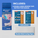 KOPAIBOS 2 Inch 5 Yards Heavy Double-Sided Iron on Hemming Tape with Backing No sew Fabric Tape for Curtains Webbing Sofa Decorations Appliques Embroidery Patches KOPAIBOS