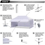 ABCCANOPY 10x20 Pop up Canopy Tent with Sidewalls - Easy up Canopies with Awning, Outdoor Tents for Parties, Market, Commercial Events, White ABCCANOPY