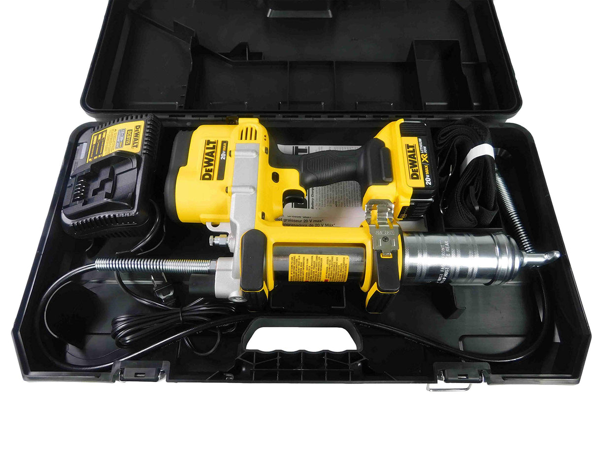 DEWALT DCGG571M1 20 Volt Max Lithium Ion Grease Gun Kit DEWALT