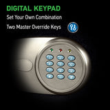 SentrySafe Safe with Digital Keypad Lock, DOJ-Certified Steel Safe with Interior Lining and Bolt Down Kit for Money, Jewelry, Electronics, 0.58 Cubic Feet, 8.7 x 13.8 x 9.7 Inches, X055 SentrySafe