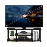 Furinno Turn-N-Tube No Tools 3D 3-Tier Entertainment TV Stand up to 50 inch TV, Round Tubes, Walnut Furinno