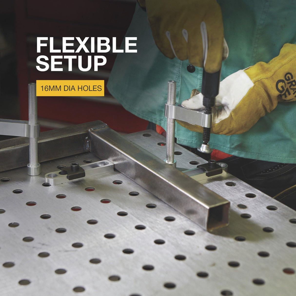 Klutch Mobile Welding Table, Welding Tools Metal Fit-Up Kit With Firm Grip Handle And Heavy-Duty Swivel Casters, Welding Equipment Welding Table Top Klutch