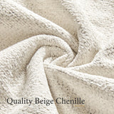 VanAcc 89 Inch Sofa, Comfy Sofa Couch with Extra Deep Seats, Modern Sofa Couch- 3 Seater Sofa, Couch for Living Room Apartment Lounge, Beige Chenille VanAcc